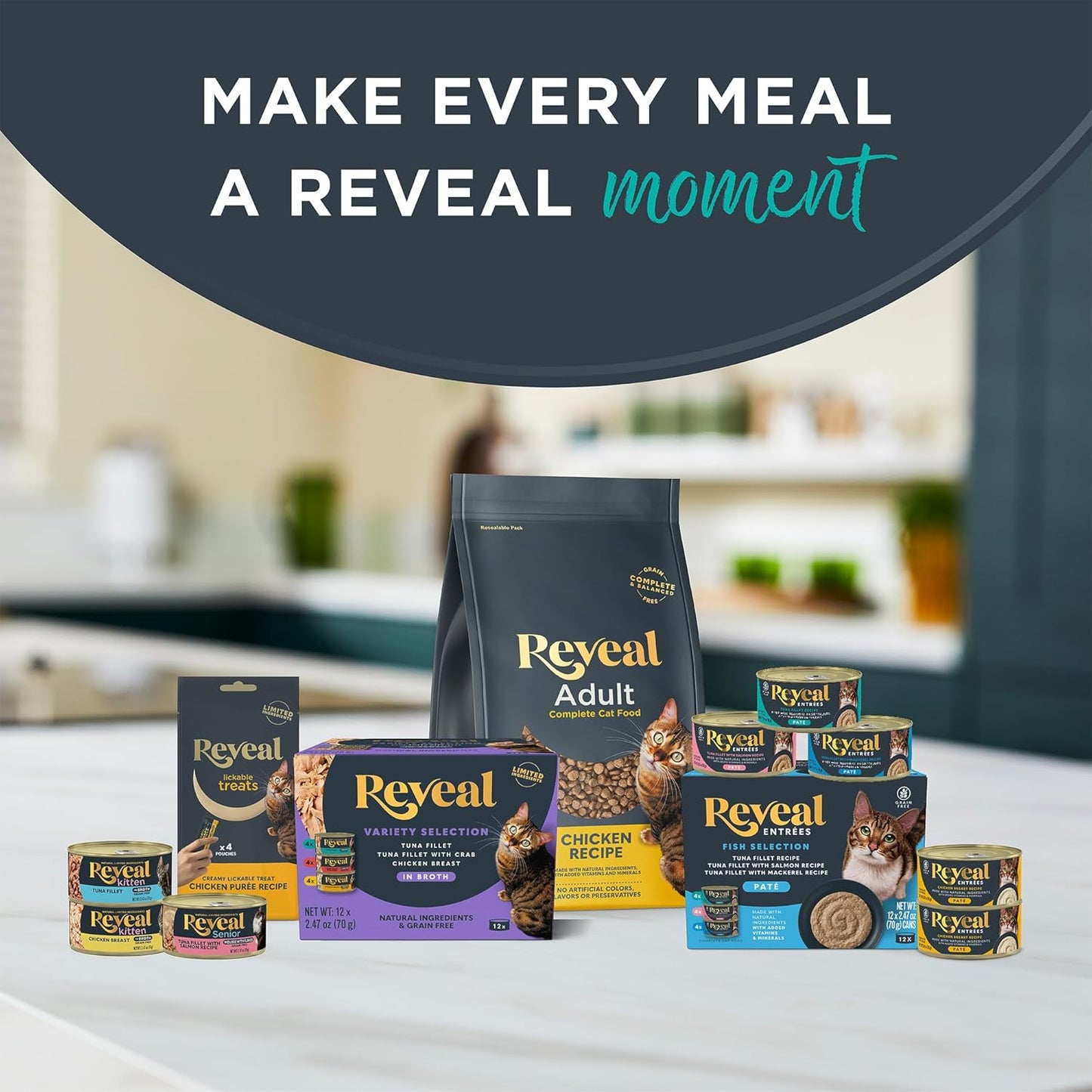 Natural Wet Canned Cat Food, Limited Ingredient, Grain-Free, High Protein with No Artificial Additives, Fish Variety in Broth (12 X 2.47 Oz Cans)