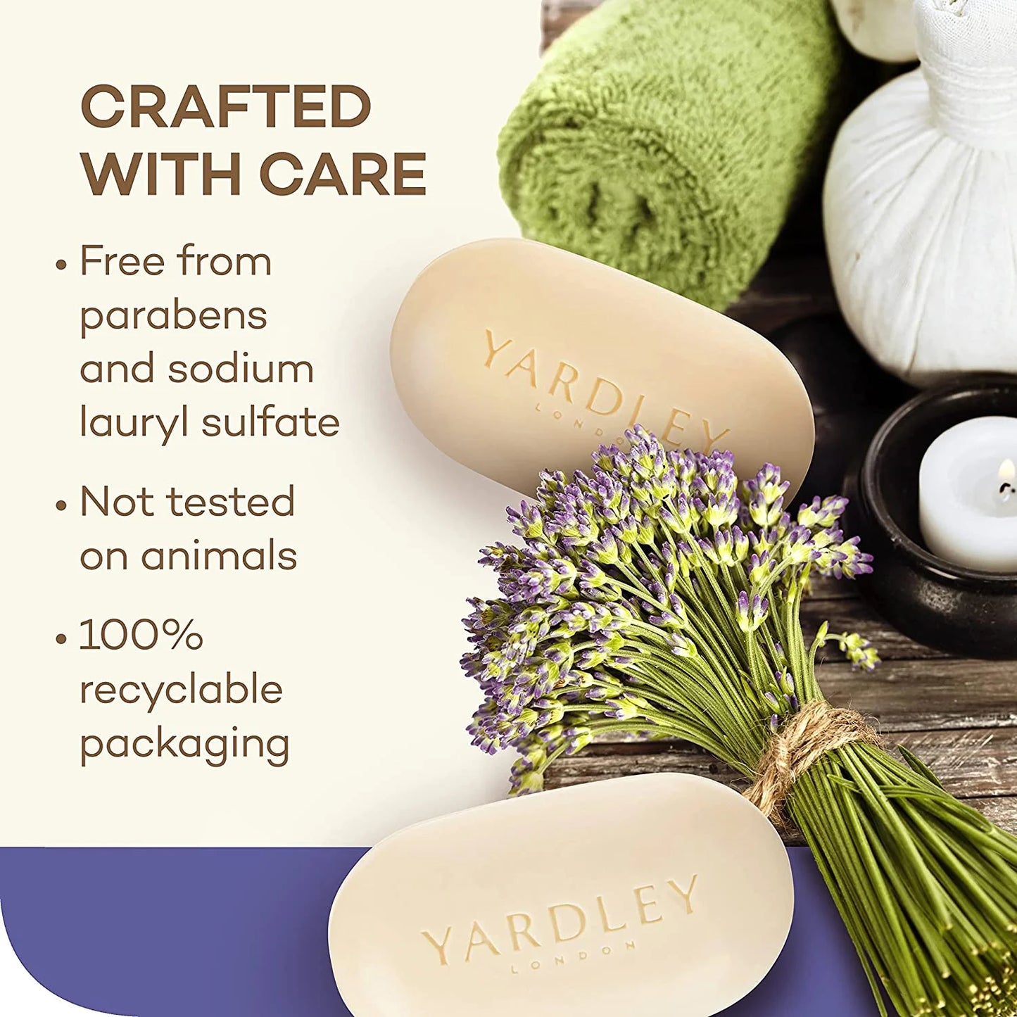 Moisturizing Bath Soap Bar, English Lavender, 4Oz, (6 Pack)