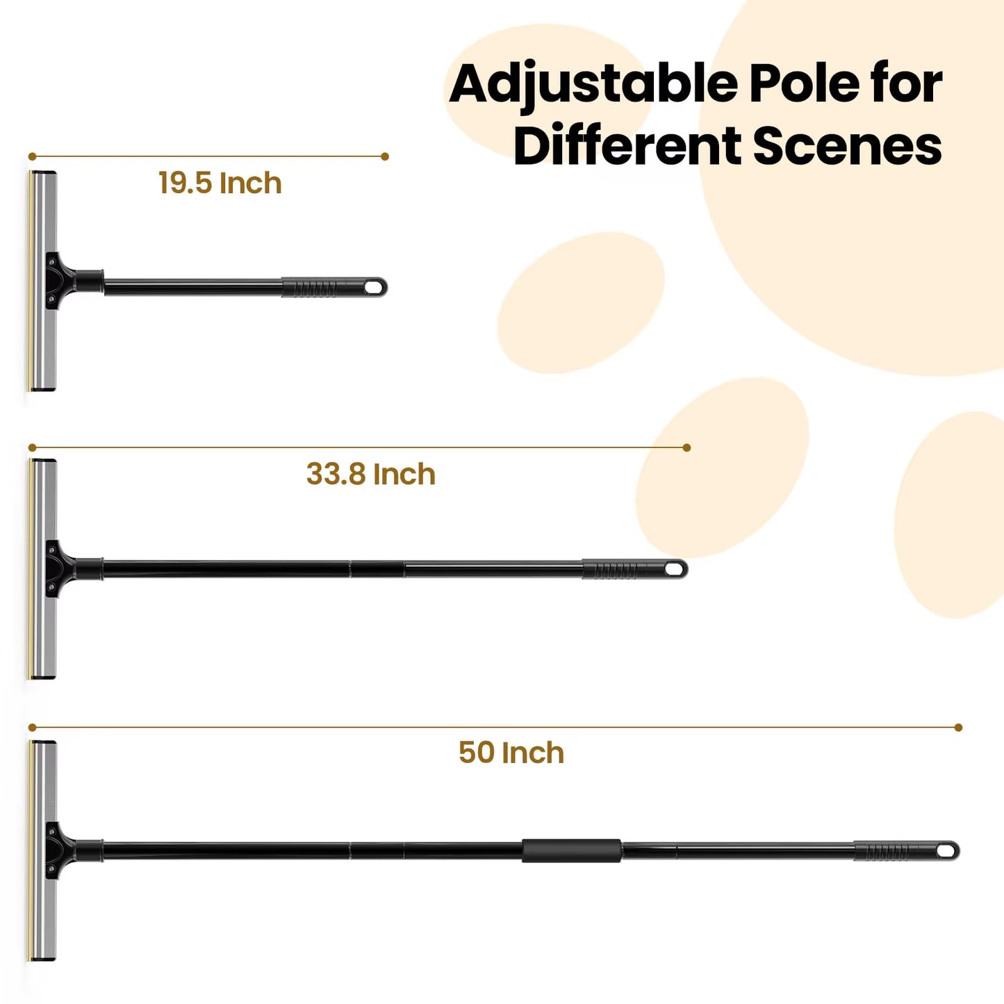 Pet Hair Removal Broom Carpet Rake Reusable Cleaning Tool 50" Long Handle Furniture Couch Carpets Rugs Mats Lint Remover Scraper