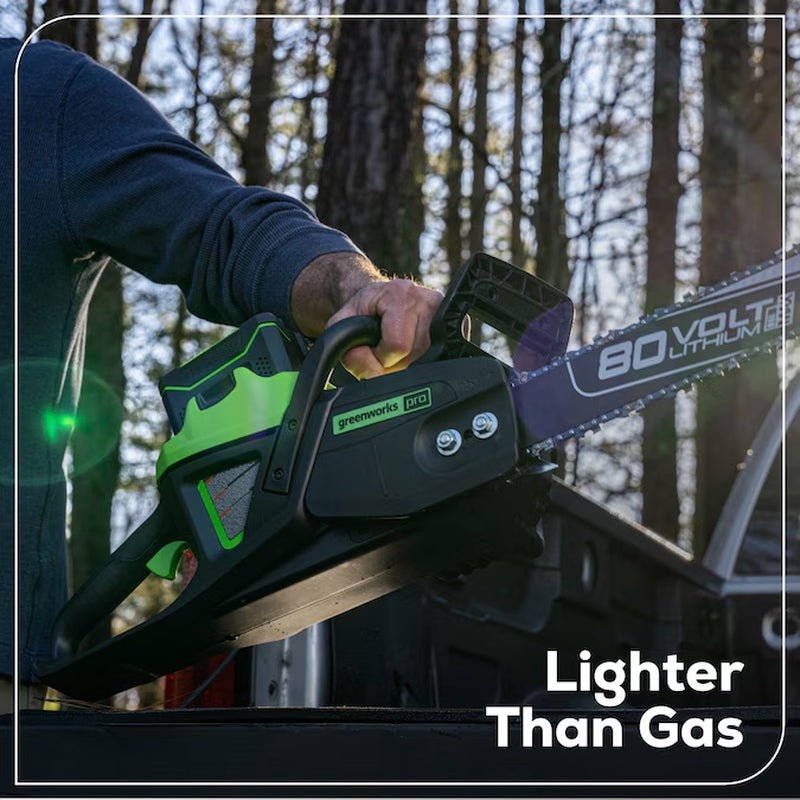 Pro 80-Volt 18-In Battery 4 Ah Chainsaw Battery Included Charger Included