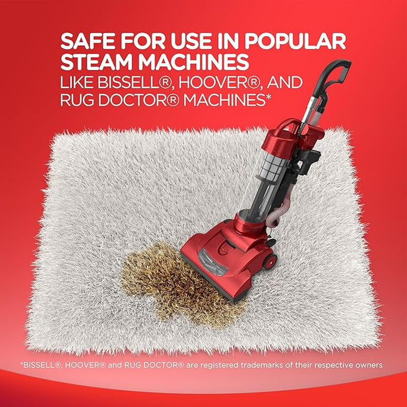 2X Carpet Stain Cleaner Solution and Odor Remover Steam Machine Concentrate, 60 Oz