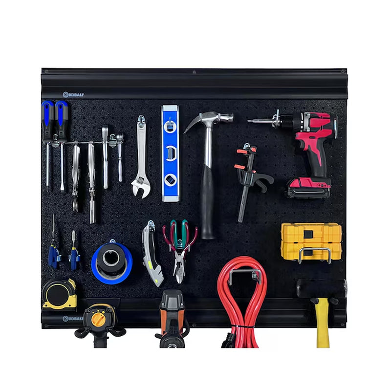 20 -Piece Polypropylene Pegboard Kit in Black 22-In W X 16-In H