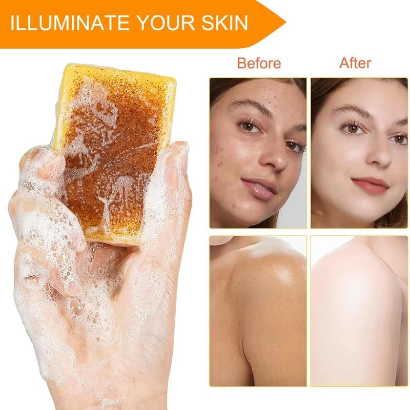Lemon Turmeric Kojic Acid Soap, Natural Ingredients, Gentle Cleansing, Clean Ski