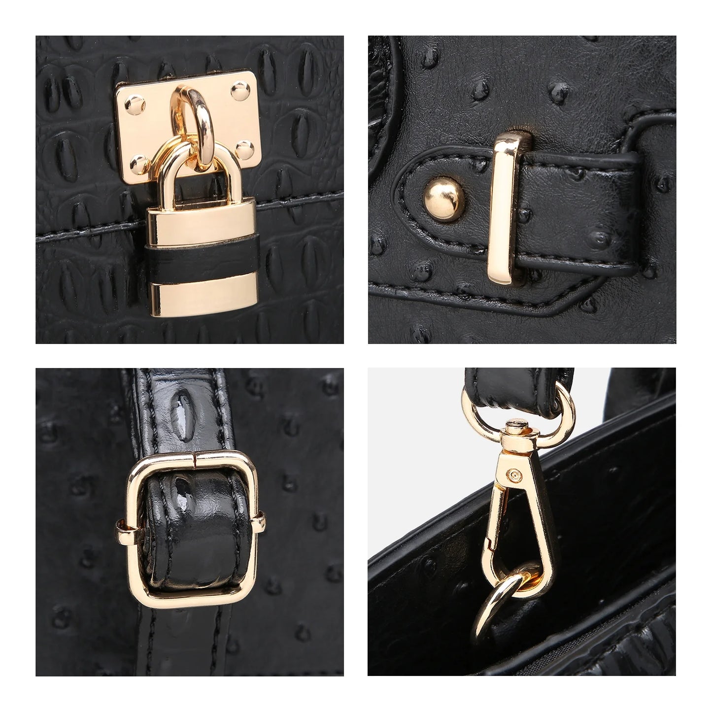 Women Handbags and Purses Ladies Shoulder Bag Top Handle Satchel Tote Work Bag with Matching Clutch