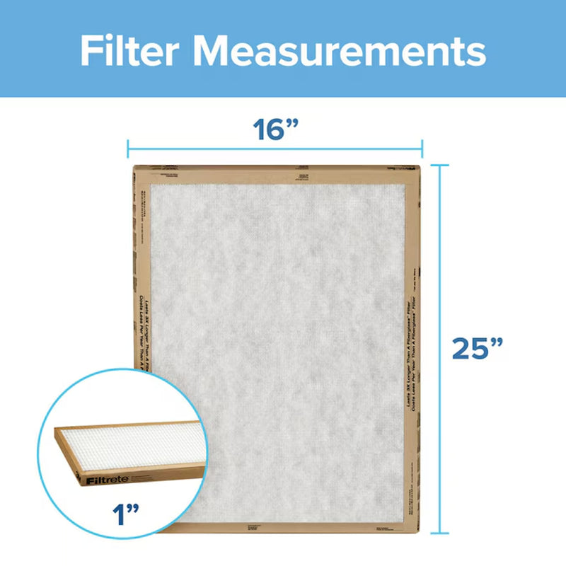 16 X 25 X 1 MERV 1 Basic Flat Air Filter 2 -Pack