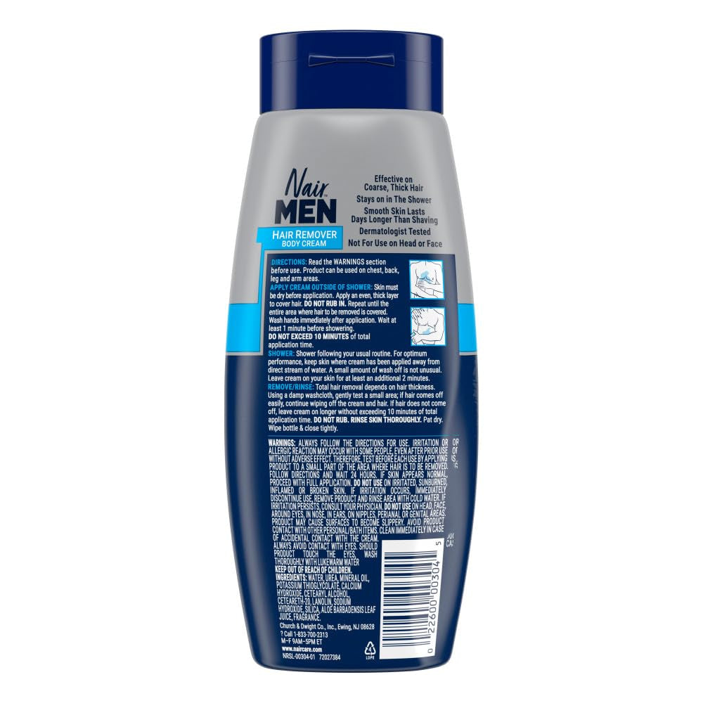 Men Hair Remover Body Cream, Manscape for Smooth Skin for Days, Coarse Hair Remo