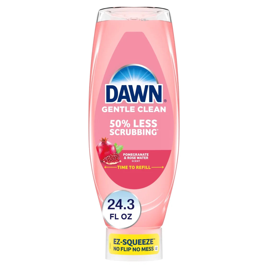 Gentle Clean Ez-Squeeze Dish Soap, Dishwashing Liquid, Pomegranate & Rose Water, 24.3Oz