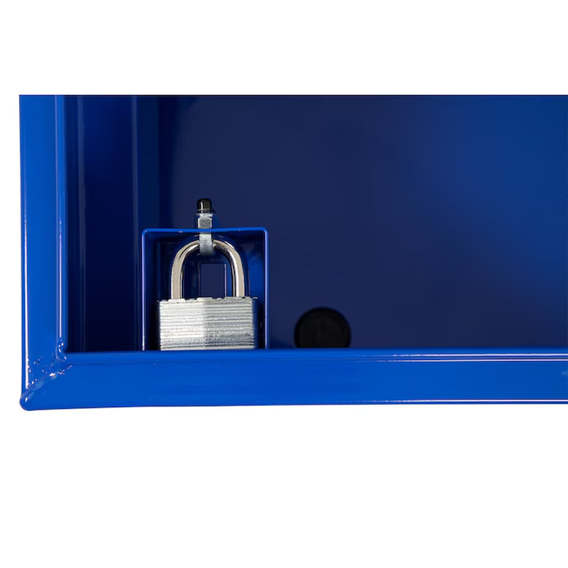 19-In W X 32-In L X 18-In H Blue Steel Jobsite Box