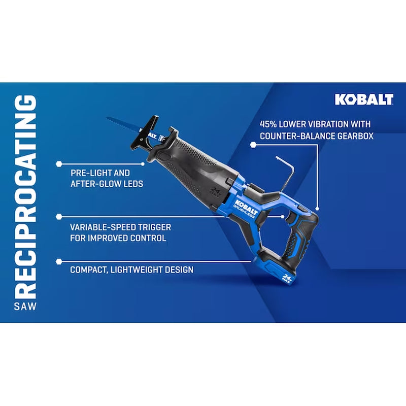 24-Volt Variable Speed Brushless Cordless Reciprocating Saw