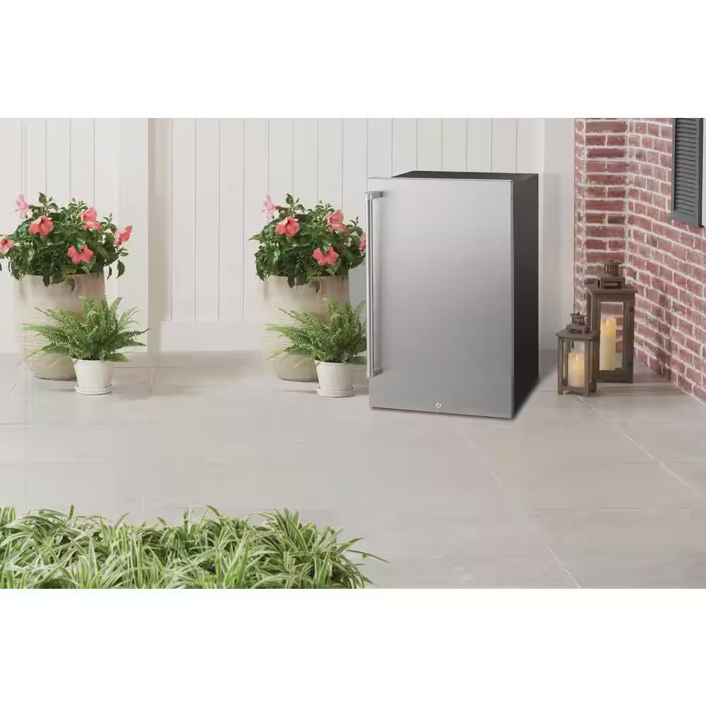 4.4 Cu. Ft. Freestanding Outdoor Refrigerator in Stainless Steel