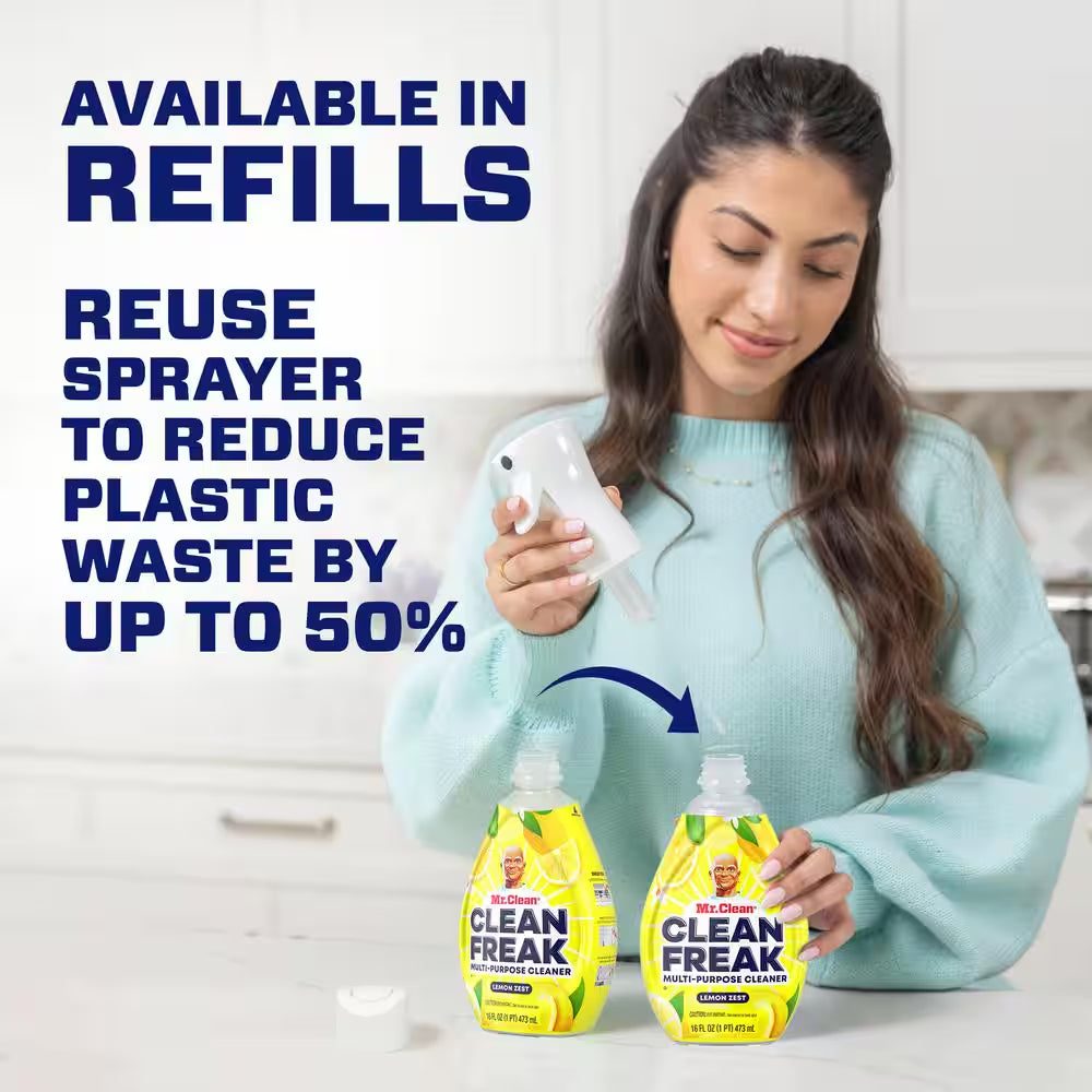 16 Oz. Lemon Zest Scent Clean Freak Deep Cleaning Mist Starter Kit All-Purpose Cleaner Spray (2-Pack)