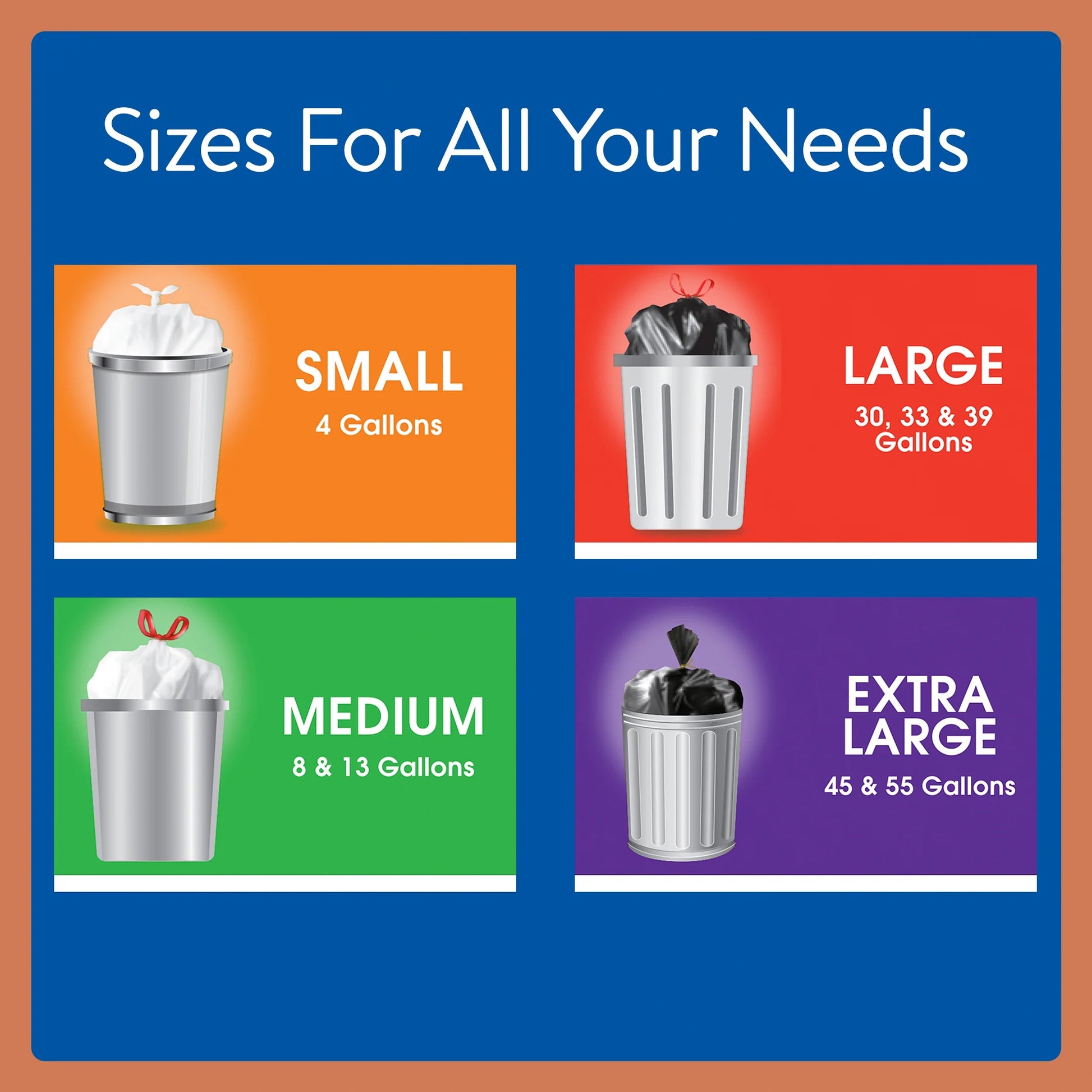 33-Gallon Drawstring Strong Flex Multi-Purpose Trash Bags, Pine Scent, 40 Bags
