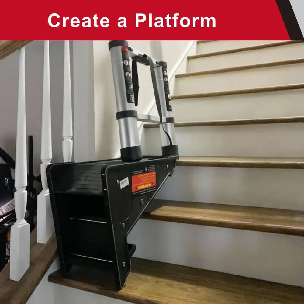 Easy to Use Ladder Leveler with Storage, Stair Ladder Stabilizer for All Surfaces, Extension Ladder Accessories
