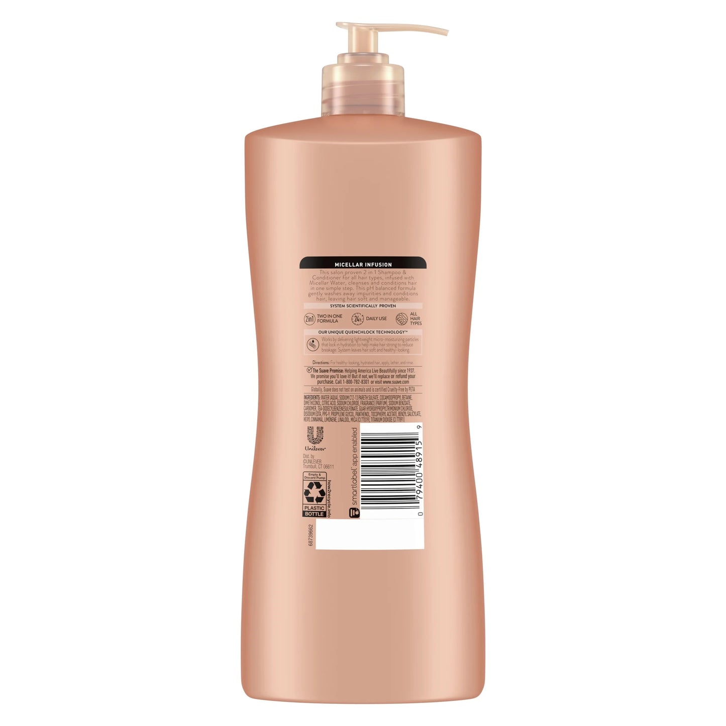 Professionals Micellar Infusion 2-In-1 Shampoo & Conditioner, Moisturizing, All Hair Types, 28 Fl Oz