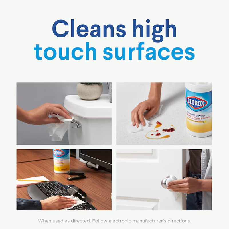 300 -Count Crisp Lemon/ Fresh Disinfectant Wipes All-Purpose Cleaner 4 -Pack