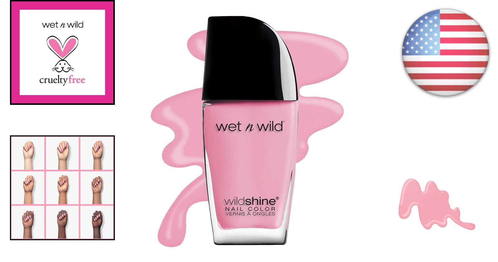 Quick Dry Wild Shine Nail Polish in Tickled Pink - 0.41 Fl Oz for Stylish Nails