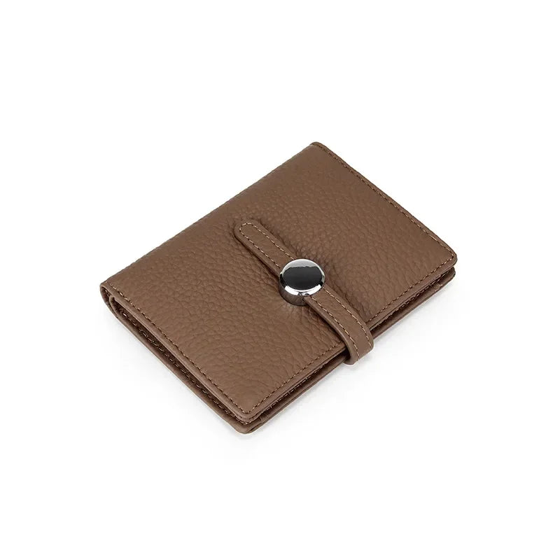 New Genuine Leather Womens Wallets and Purses Luxury Brand Design Hasp Square Wallet Fashion Card Holder Women Small Coin Purses
