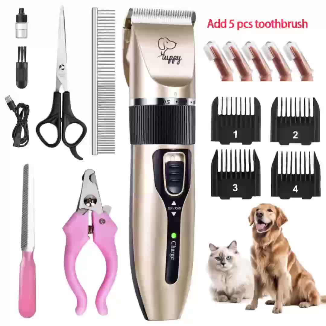 12in 1 Premium Pet Hair Trimmer Kit - Electric Precision Clippers with Gentle Hair Cutting Technology - Perfect for Professional Grooming At Home, Mute Clippers for Dogs And Cats., Dog Clippers, Dog Clippers For Grooming, Dog