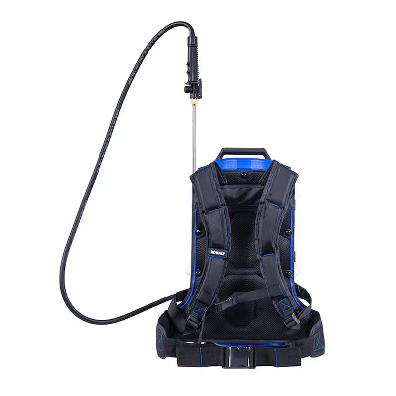 4-Gallon 40-Volt Battery Operated Rubber Hose Plastic Backpack Sprayer with Adjustable Spray