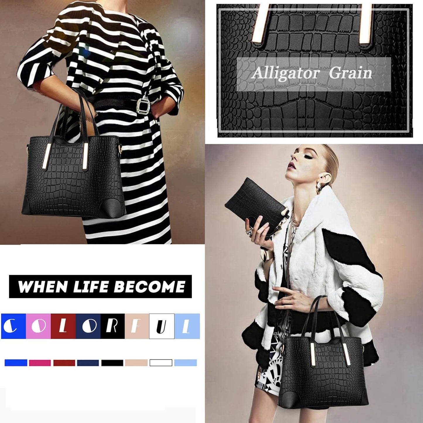 Purses and Handbags for Womens Satchel Shoulder Tote Bags Wallets