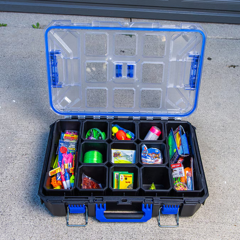 CASESTACK 14-In W X 21-In H X 5.1-In D Black Plastic Tool Box