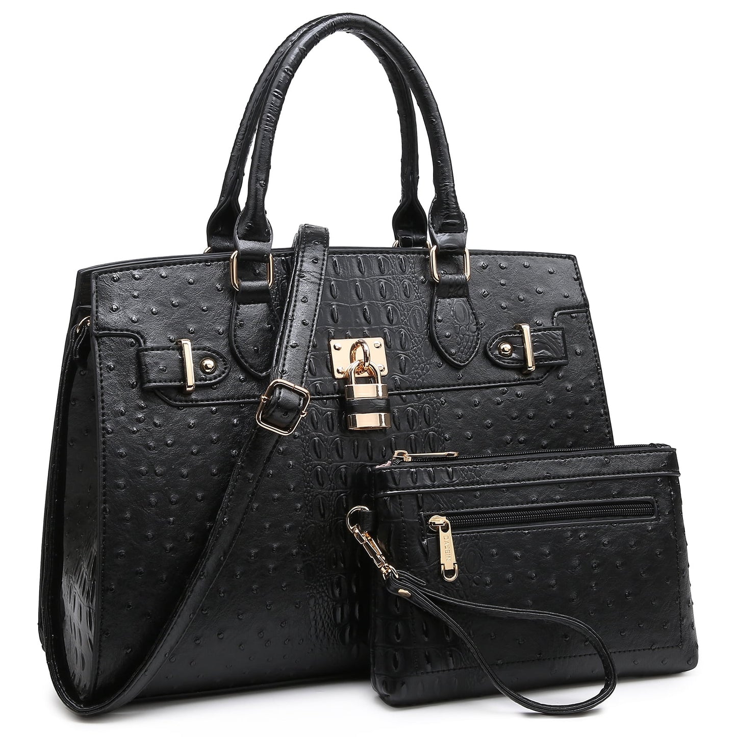 Women Handbags and Purses Ladies Shoulder Bag Top Handle Satchel Tote Work Bag with Matching Clutch