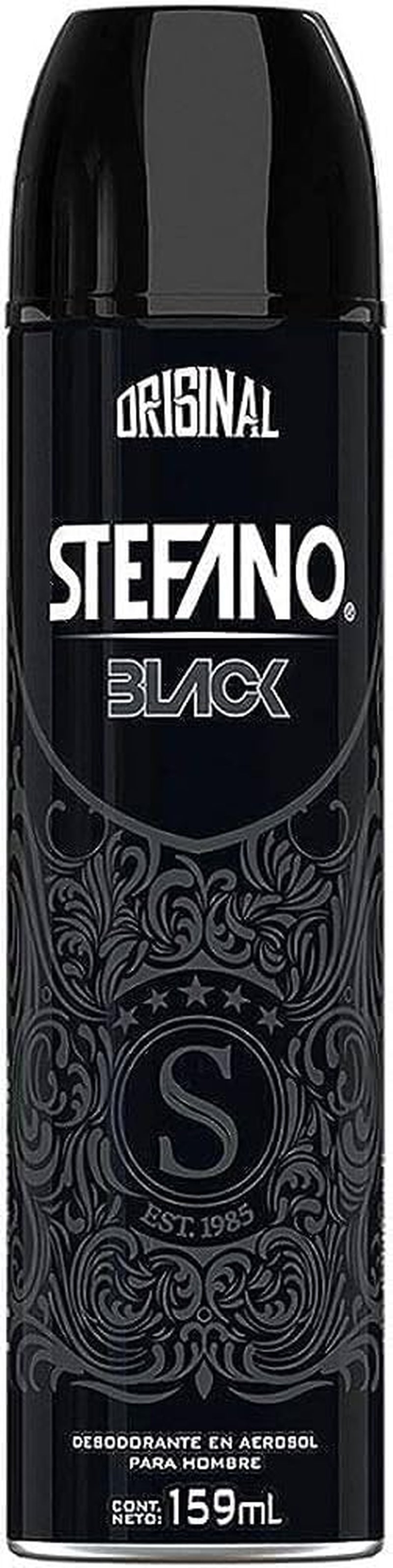 Stefano Black Desodorante / Deodorant Spray by Lournay 4.3 Oz (125 Grs) by Stefano