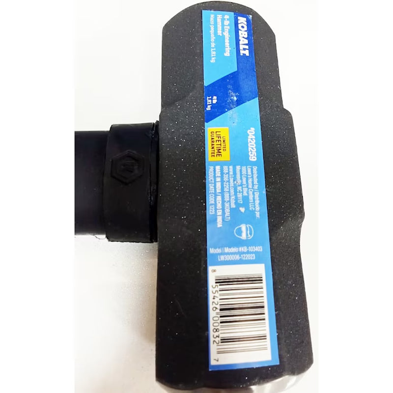 4 -Lb Steel Head Fiberglass Handle Engineering Sledge Hammer