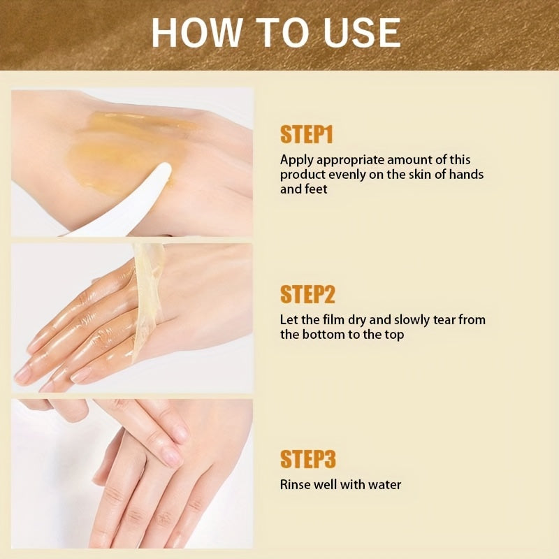 Vitamin C Turmeric Hand Mask, 50g - Moisturizing and Hydrating, Alcohol-Free, Fragrance-Free, with Hyaluronic Acid for Smooth, Soft Skin