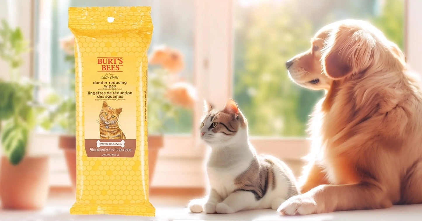 Dander Reducing Grooming Wipes for Cats, 50 Wipes