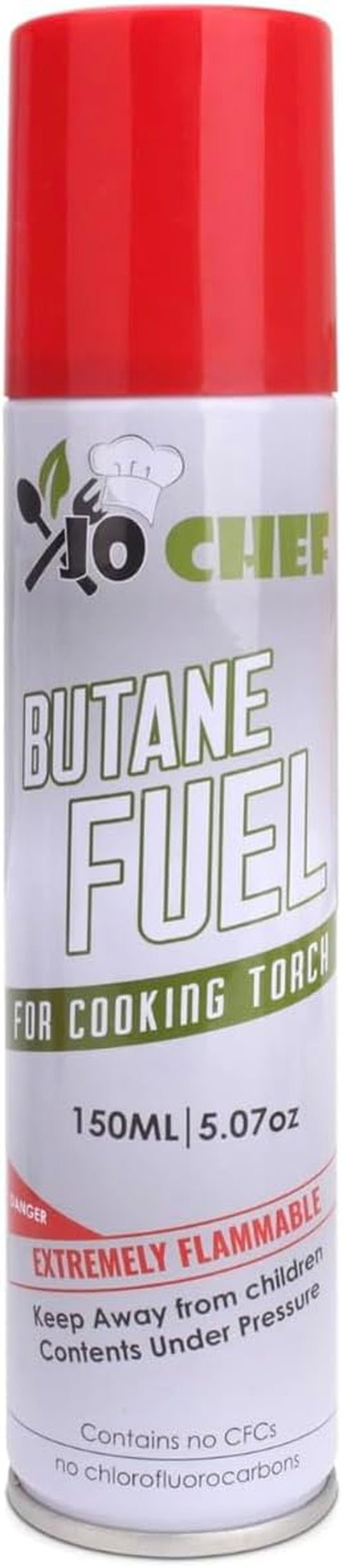 Butane Refill, Butane Torch Fuel Refill, Gas Lighter Fluid Refill Canister, Kitchen Blow Torch Fluid – Universal Tip – (1 Can 5.07Oz)