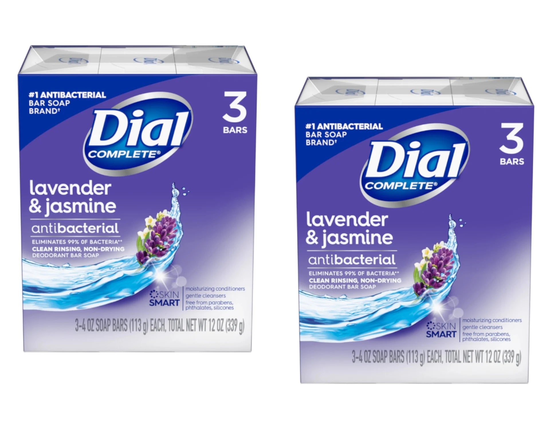 Complete Lavender & Jasmine Antibacterial 4Oz. Bar Soap, 3 Count - Pack of 2