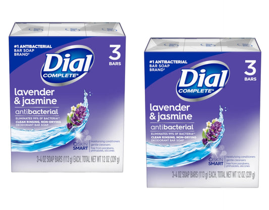 Complete Lavender & Jasmine Antibacterial 4Oz. Bar Soap, 3 Count - Pack of 2