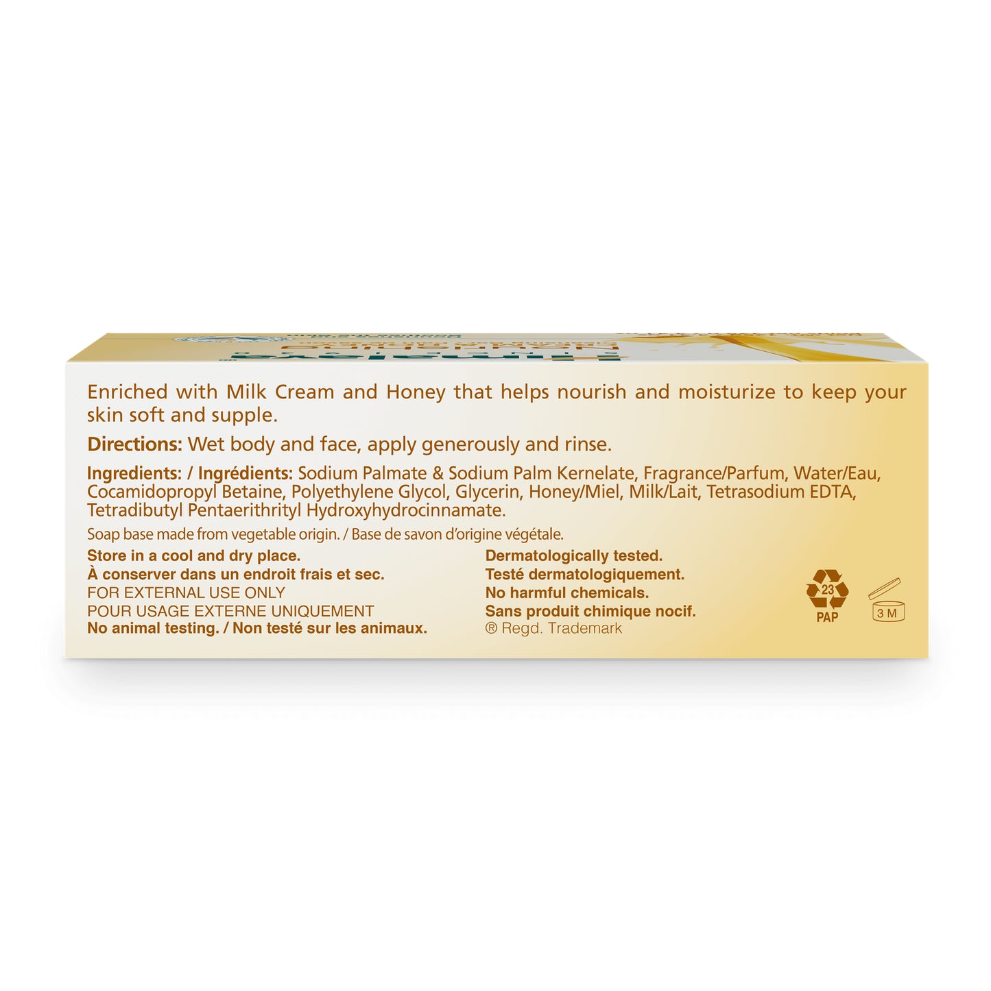 Nourishing Cream & Honey Cleansing Bar, Face and Body Soap for Soft Skin, 4.41 O