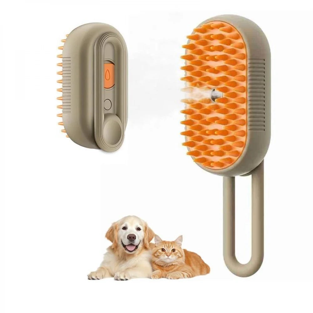Pet Steam Brush,Cat Dog Hair Remover, Adjustable Pet Hair Remover,Pet Steamy Mist,Steam Pet Brush for Pet Hair 3-IN-1 Steamy Cat Brush Grooming Comb for Dogs Steam Brush for Cats Remove Flying Fur