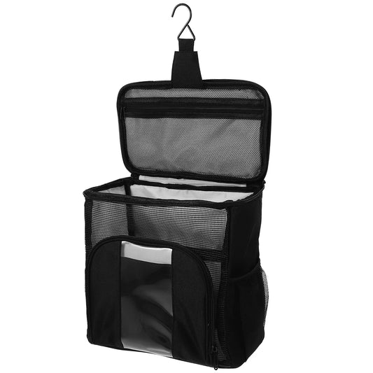 Travel Toiletry Bag Traveling Essentials College Dorm Must Haves Necessities Hanging Bags for Women Camping (Black)