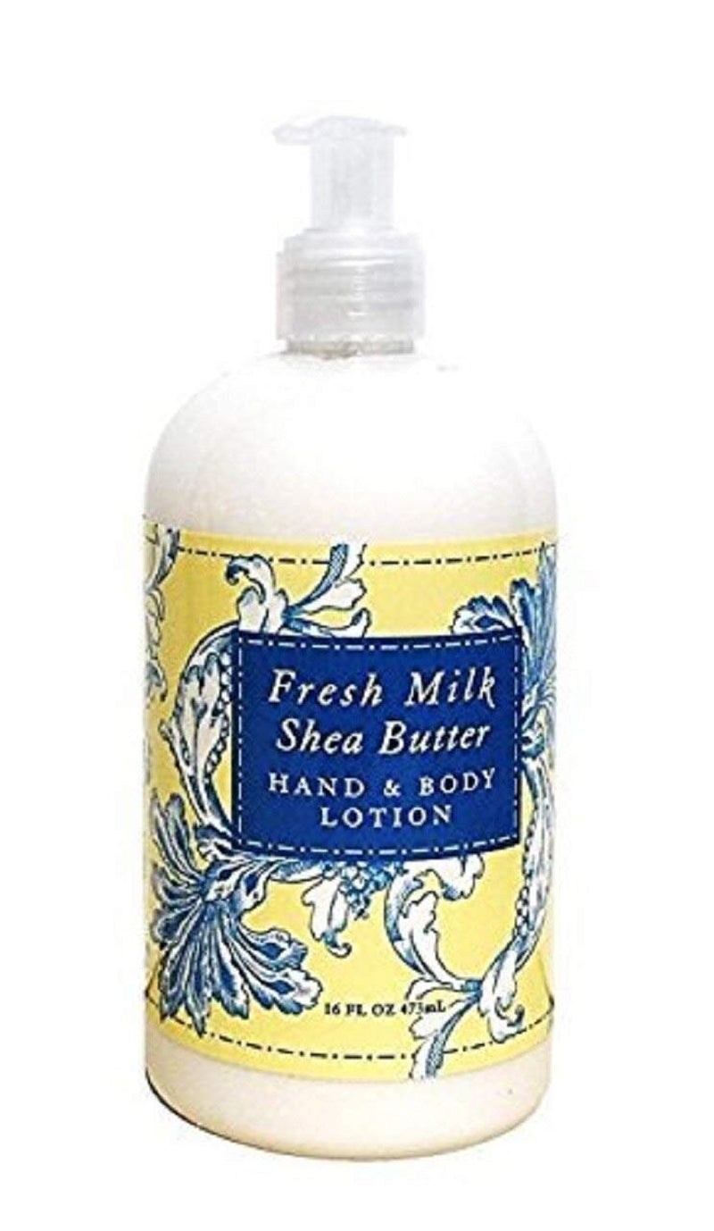 Fresh Milk Body Care Spa Quartet - Hand Soap, Lotion, Body Butter, and Soap Bar Square - Luxurious Shea Butter Skin Care in Captivating Botanical Scents
