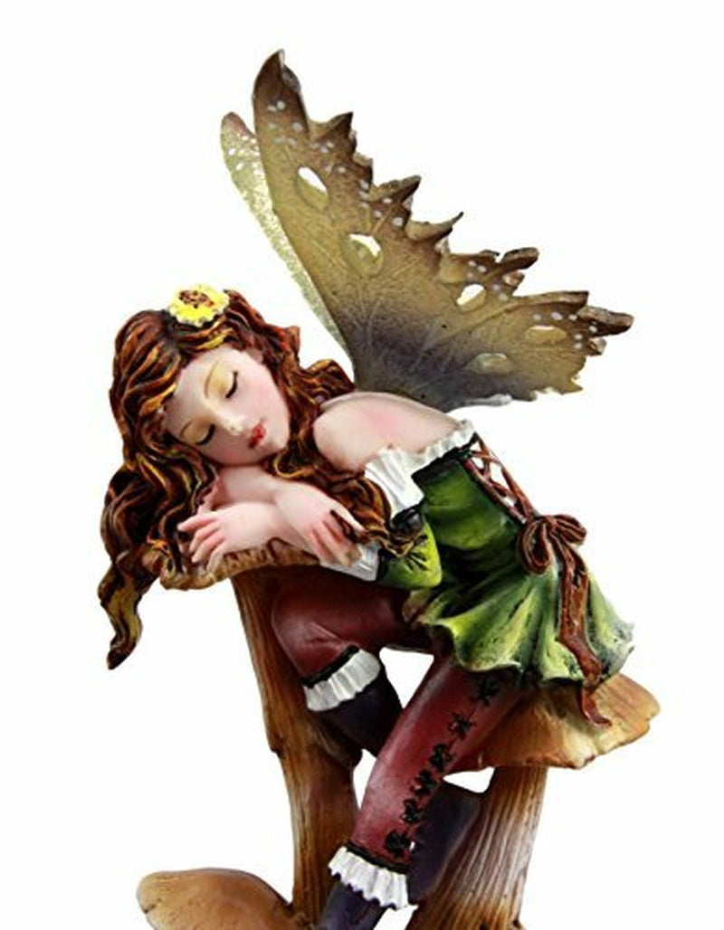 Collectibles Daisy Mushroom Cottage Garden Fairy Daydreaming Figurine 5.25"H