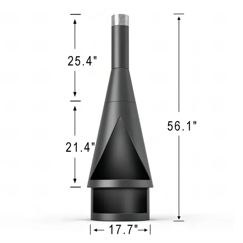 Zaymar 56.1" H Iron Wood Burning Outdoor Chiminea