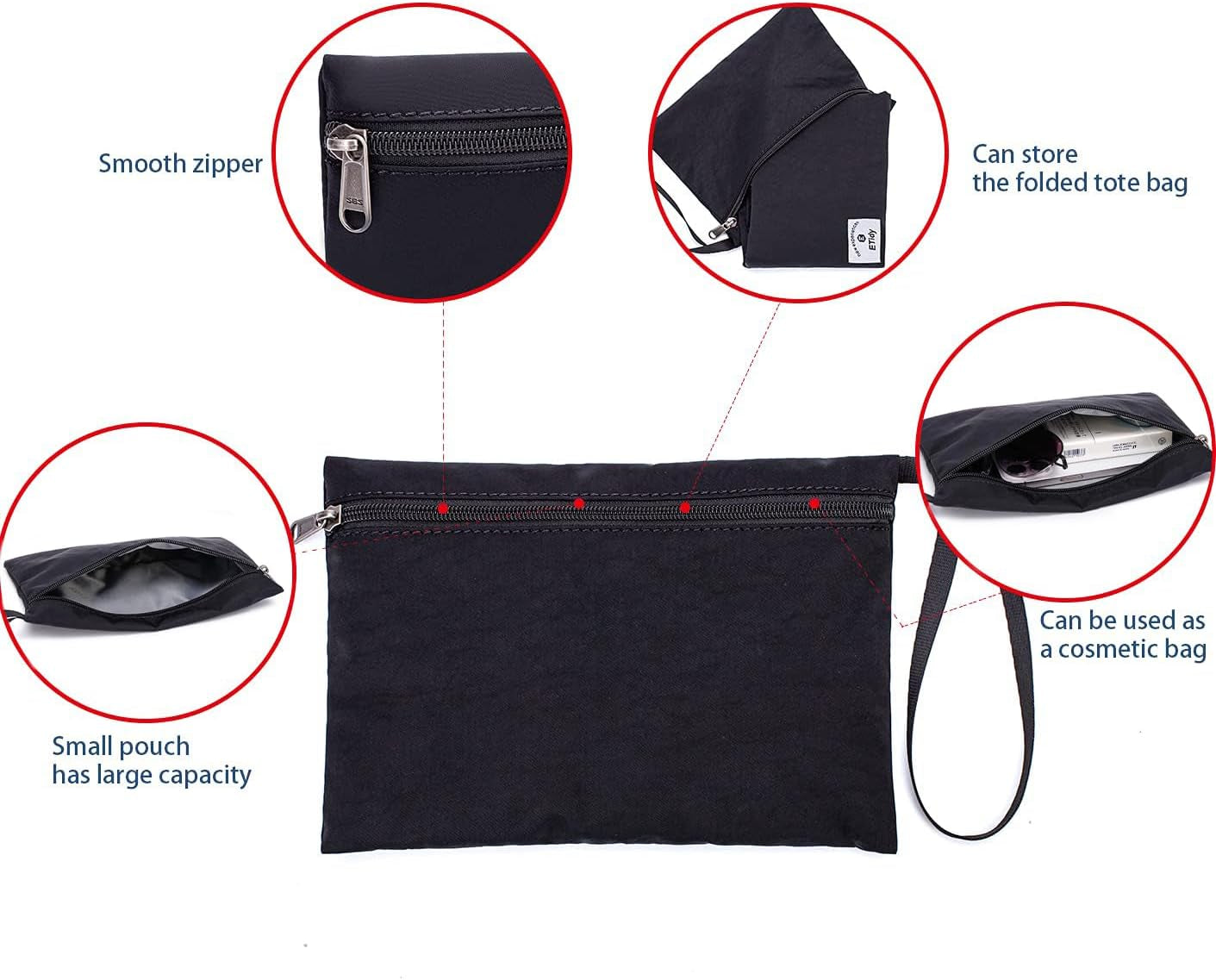 Large Capacity Foldable Tote Bag with Zipper Water-Resistant Sandproofwomen Beach Bag Handbag Gymbag Travel Shoppingbag