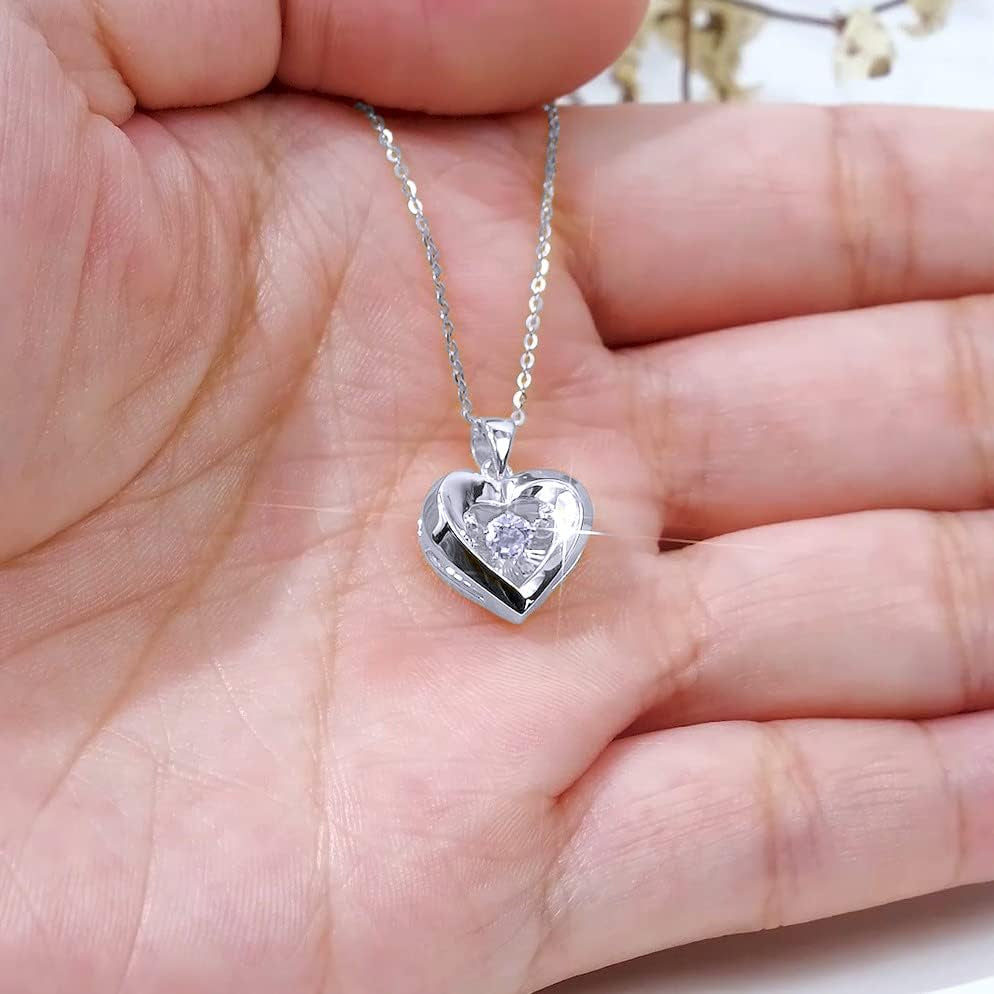18K Gold Heart Jewelry Necklace for Women, Solid Gold Chain and Pendant Necklace for Her, Anniversary Jewelry Present for Wife, Gifts for Mother,18"