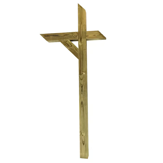 4 X 4 Brown Wood Slope Mount Mailbox Post
