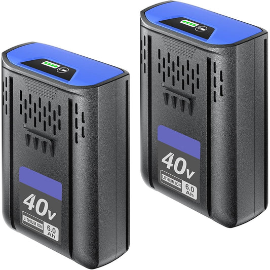 2 Packs Replacement for Kobalt 40V Battery 6000Mah KPM1040A-03, KM-1640-06, KM 4040-06 Cordless Power Tool