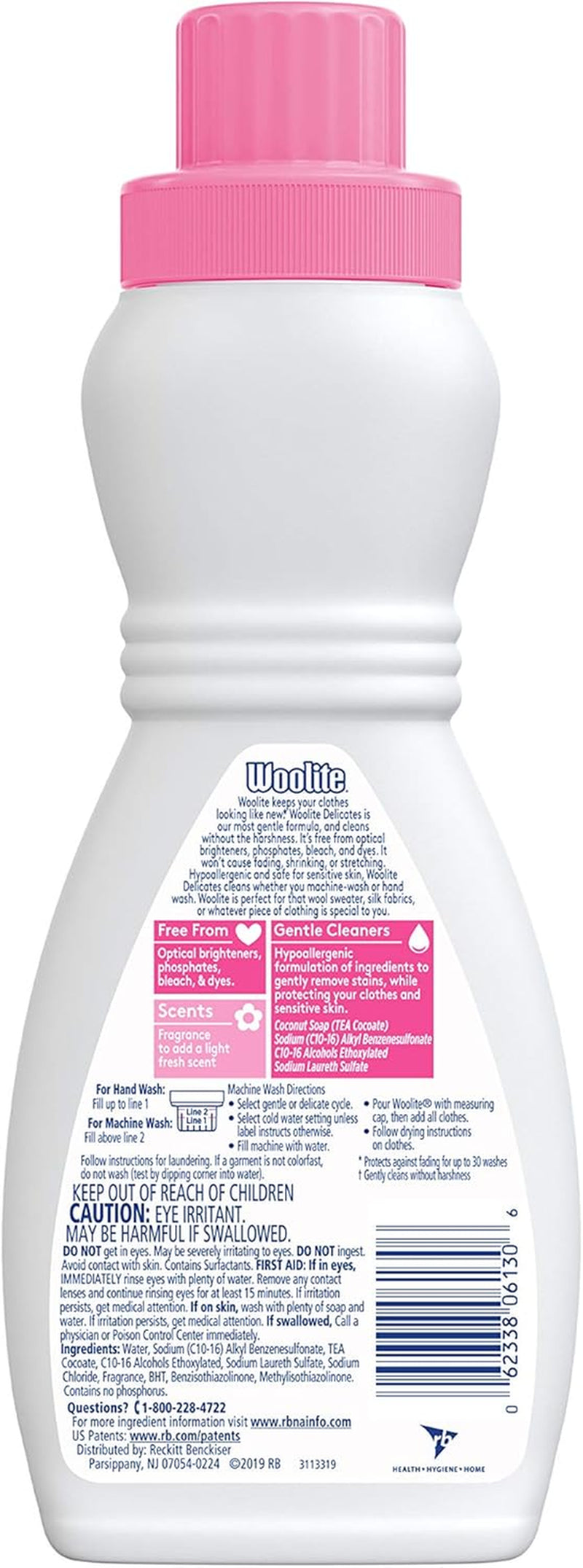 Delicates Hypoallergenic Liquid Laundry Detergent, 8 Loads, 16Oz, Hand & Machine