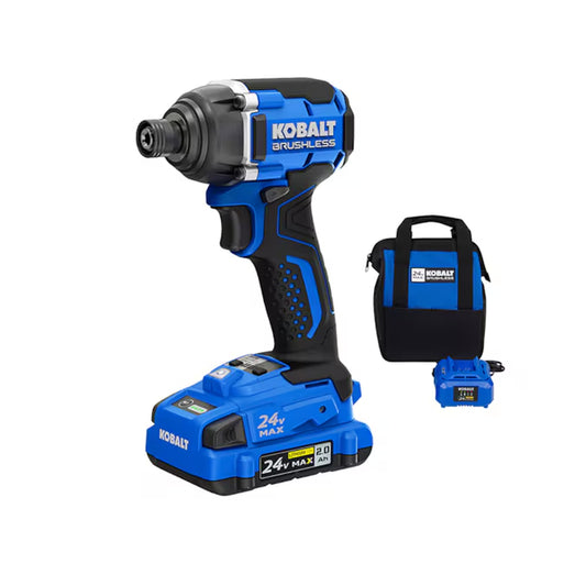 24-Volt 1/4-In Brushless Cordless Impact Driver (Battery Included and Charger Included and Soft Bag Included)