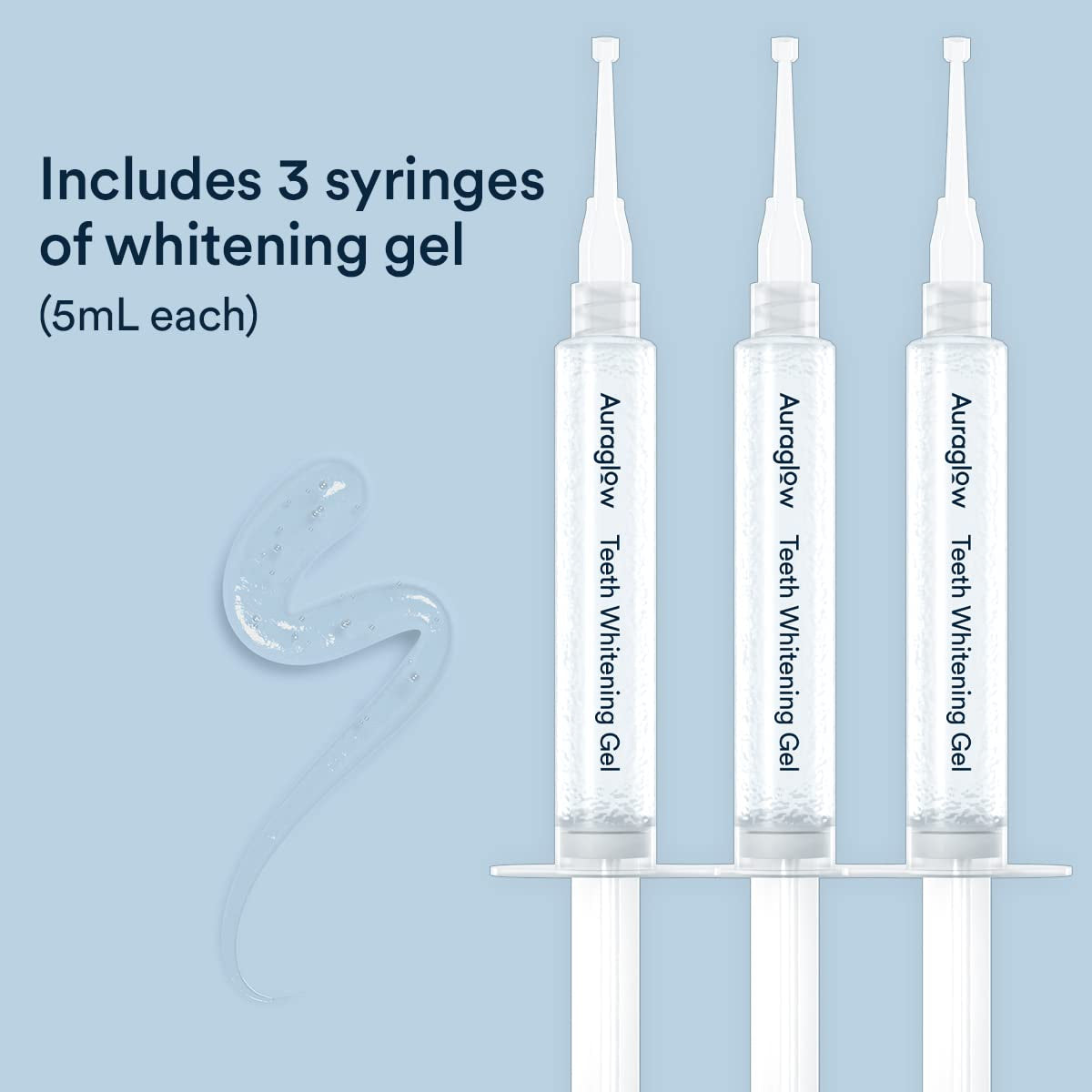 35% Teeth Whitening Gel Syringe Refill Pack, 35% Carbamide Peroxide, 30 Whitening Treatments, (3) 5Ml Whitening Gel Syringes, Sensitive Teeth Whitening