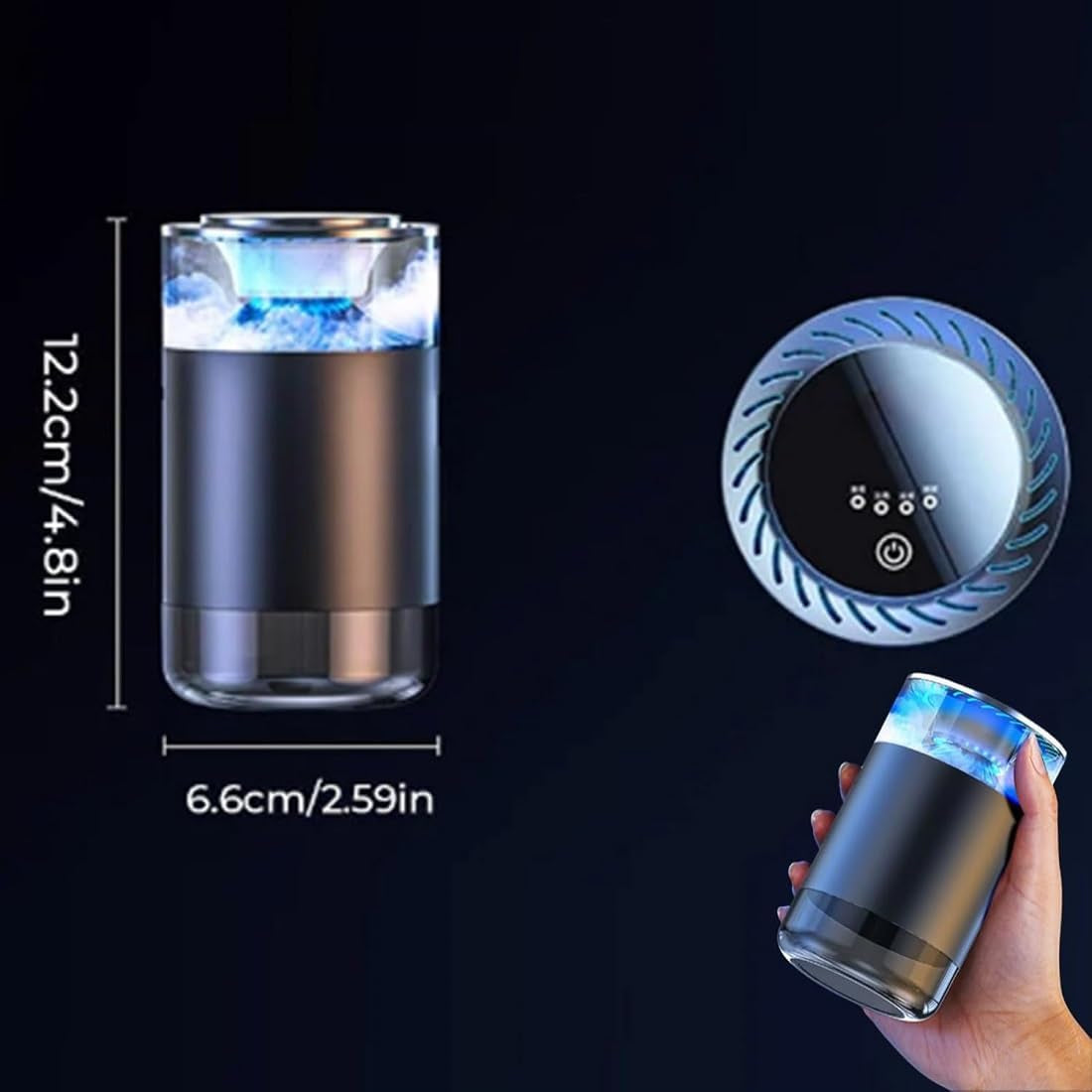 Spray Car Viewing Aromatherapy Diffuser, Smart Car Air Freshener Diffuser, Long-Lasting Intelligent Car Fragrance, Rechargeable Auto On/Off Intelligent Car Diffuser, for Car (North Cedar)