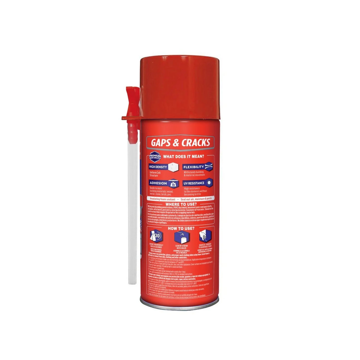 Tite Foam Insulating Foam Sealant Gaps & Cracks, Pack of 1, White 12 Oz Can