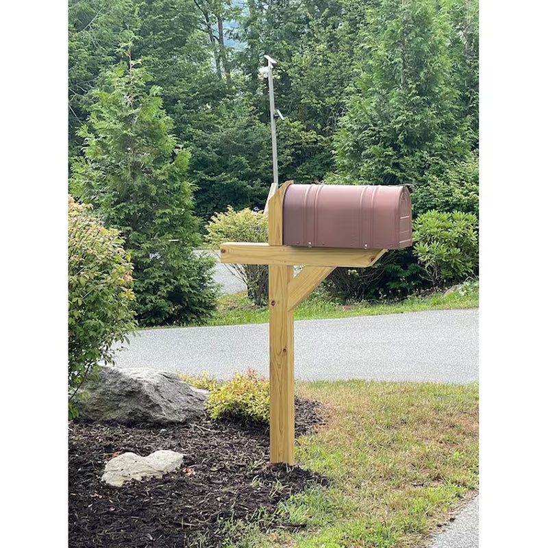 4 X 4 Brown Wood Slope Mount Mailbox Post