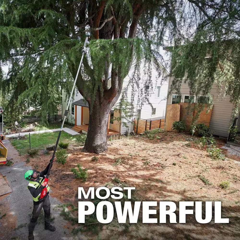 M18 FUEL 10 In. 18V Lithium-Ion Brushless Electric Cordless Telescoping Pole Saw W/16 In. Chainsaw Kit (2-Tool)